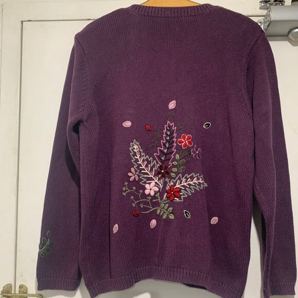 VINTAGE NORTHERN REFLECTIONS EMBROIDERED SWEATER CARDIGANS SIZE L - Picture 3 of 11